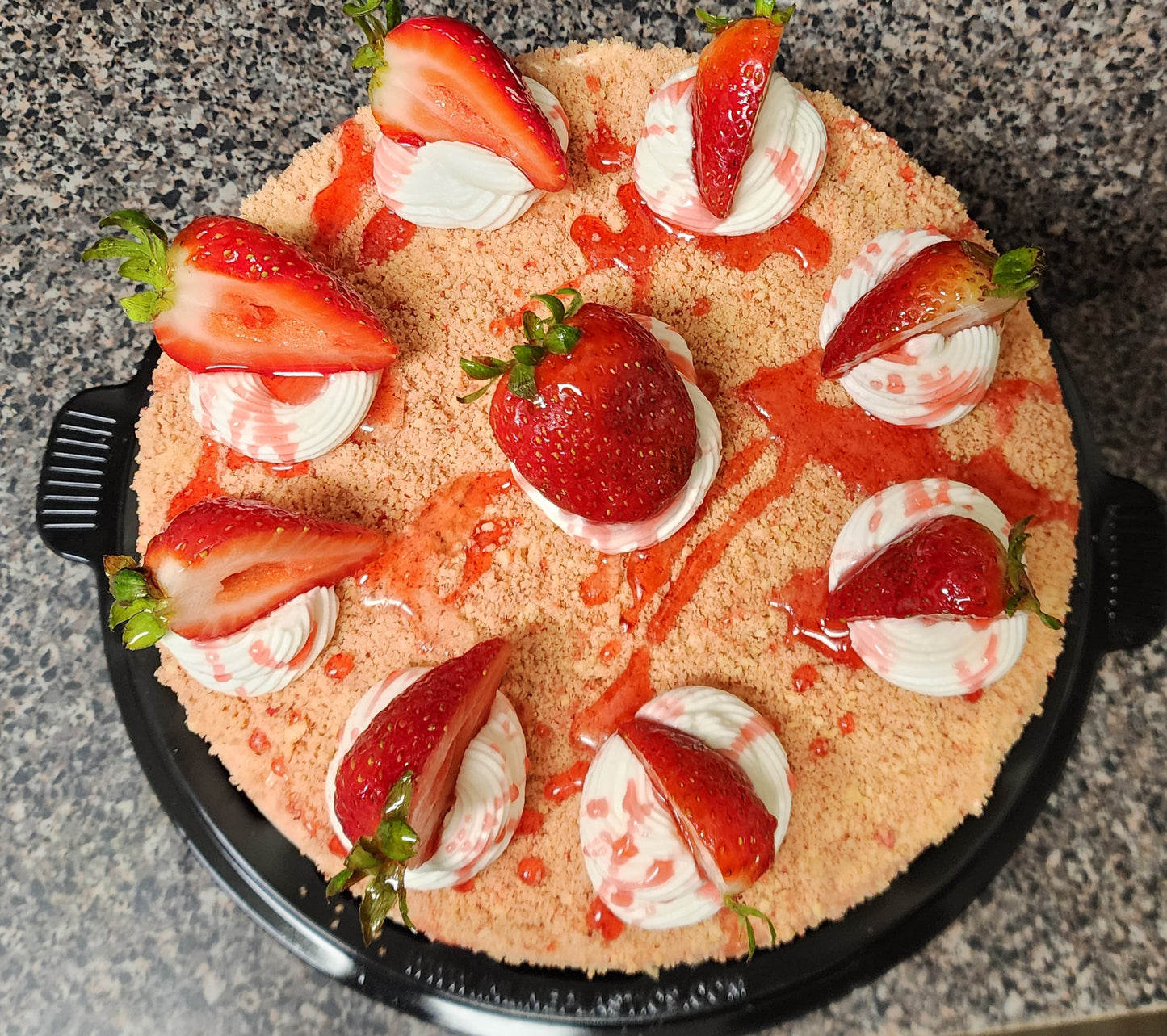 Strawberry Crunch Cheesecake Slice