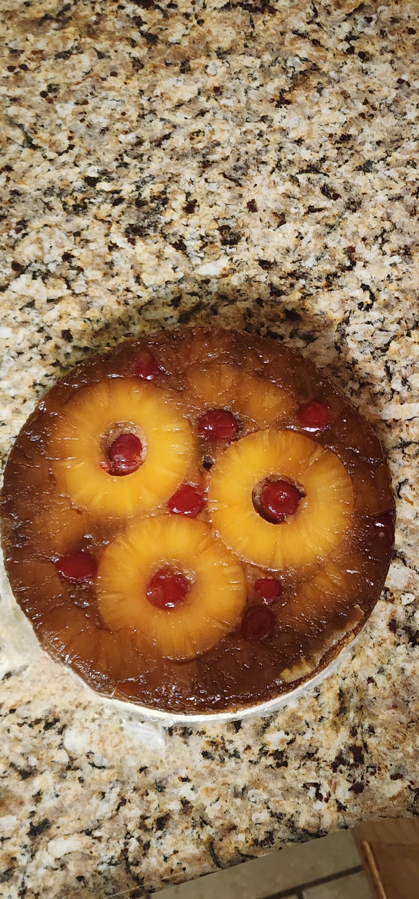 Pineapple upside down Cheesecake Slice