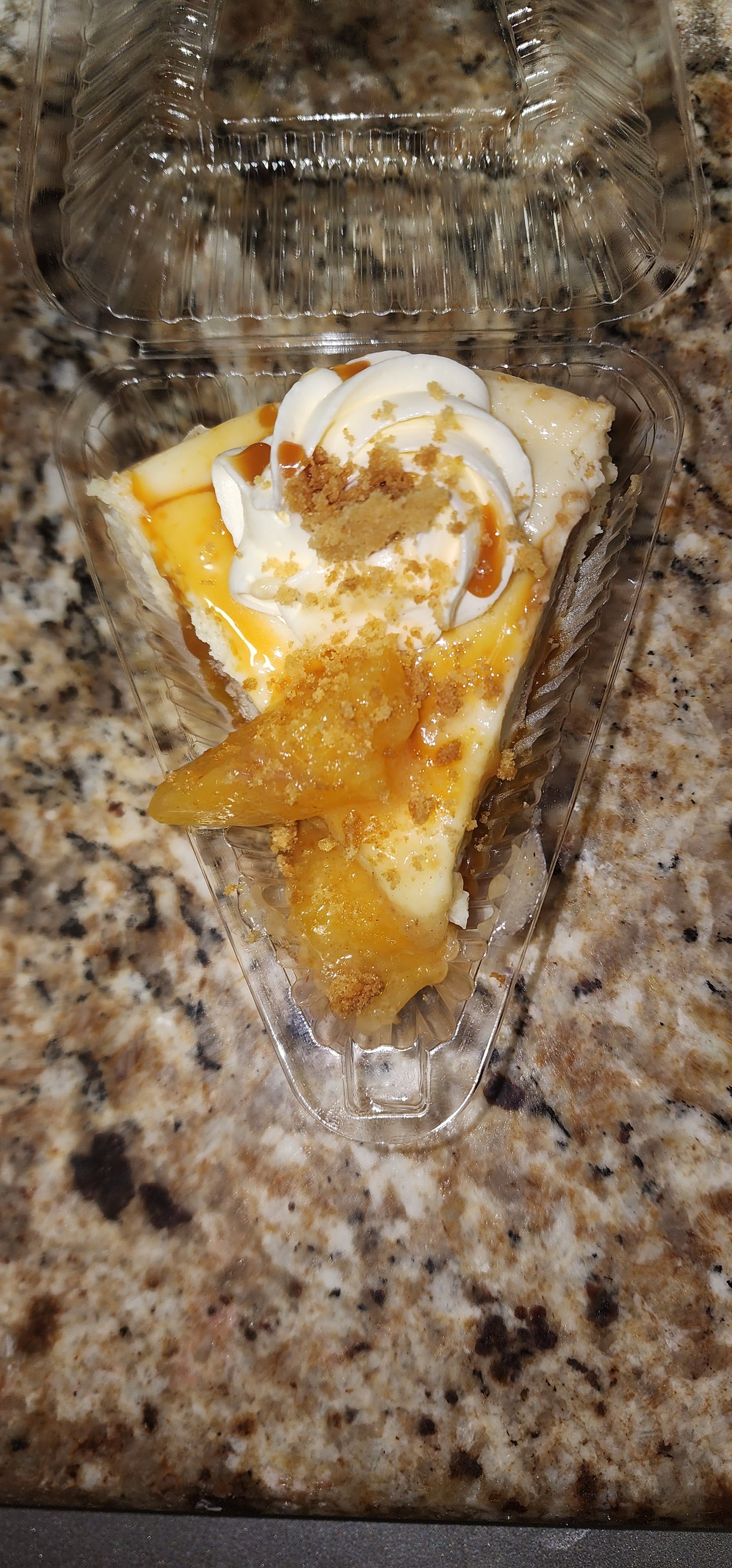 Peach Cobbler Cheesecake Slice