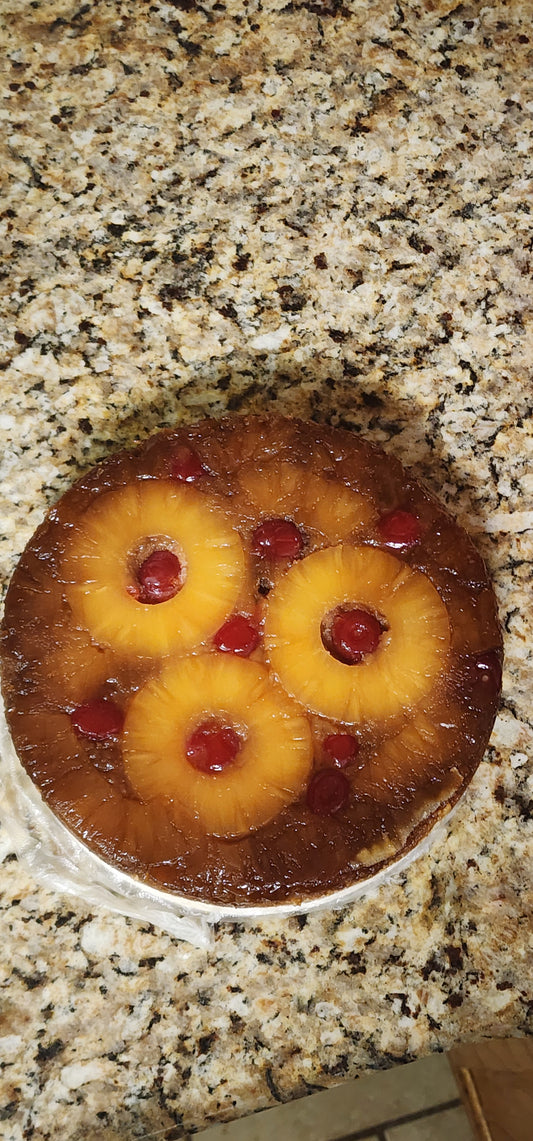 Pineapple upside down Cheesecake Slice